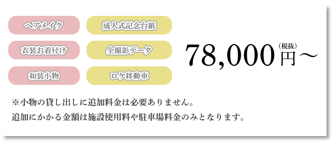 ロケーション撮影プラン金額